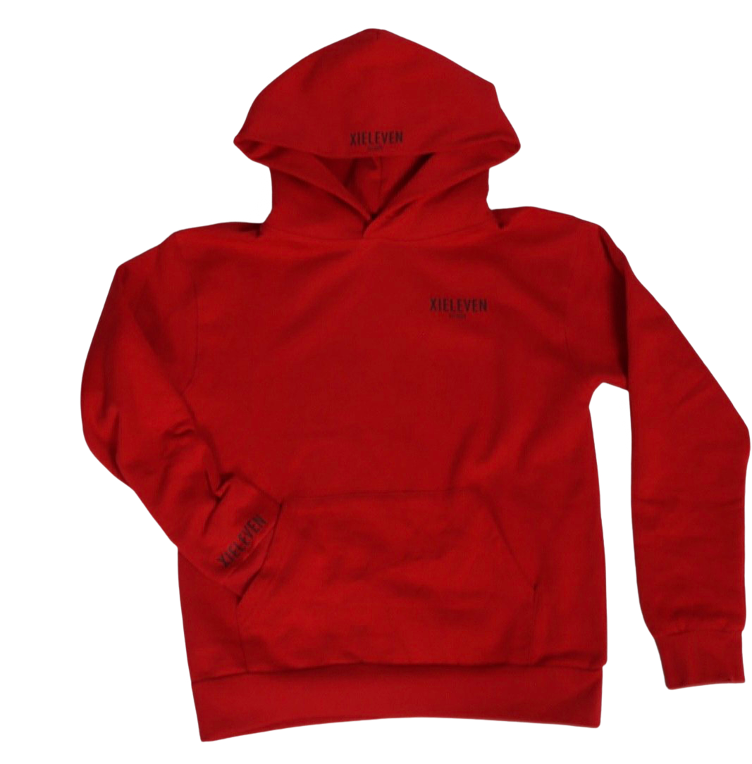 RED & BLACK “HEAVY” HOODIE - XIELEVEN INC