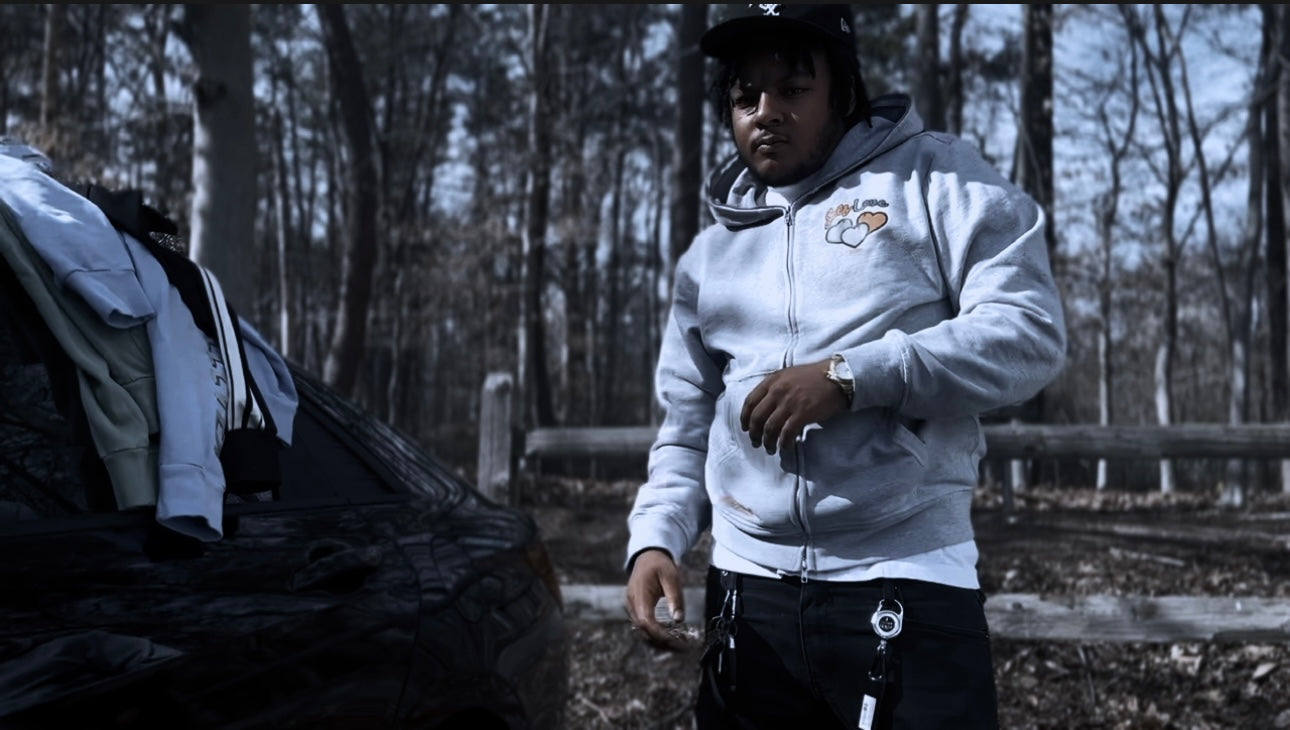Grey & Orange “SELF LOVE” full zip - XIELEVEN INC