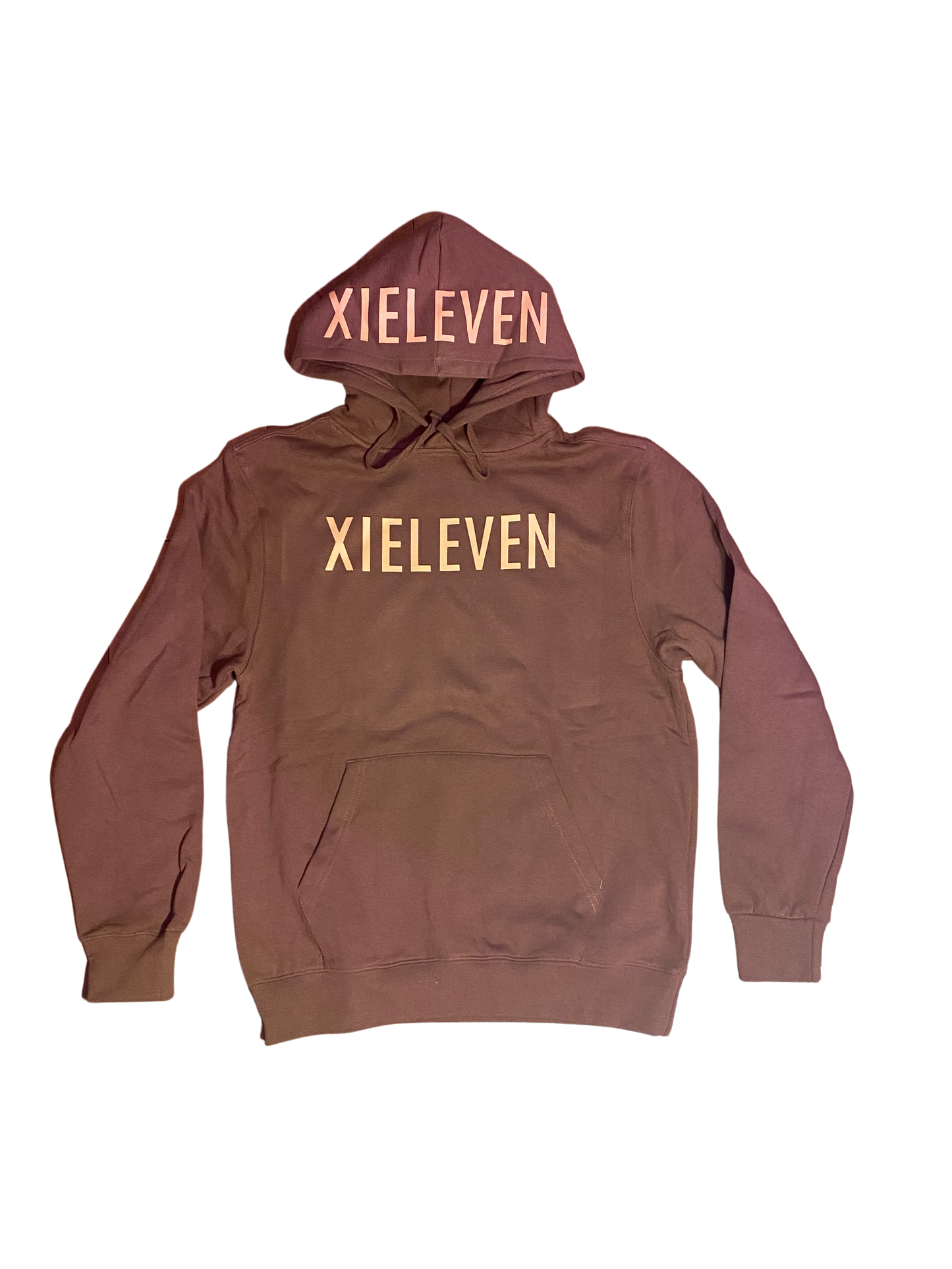 BROWN & TAN PULLOVER HOODIE - XIELEVEN INC