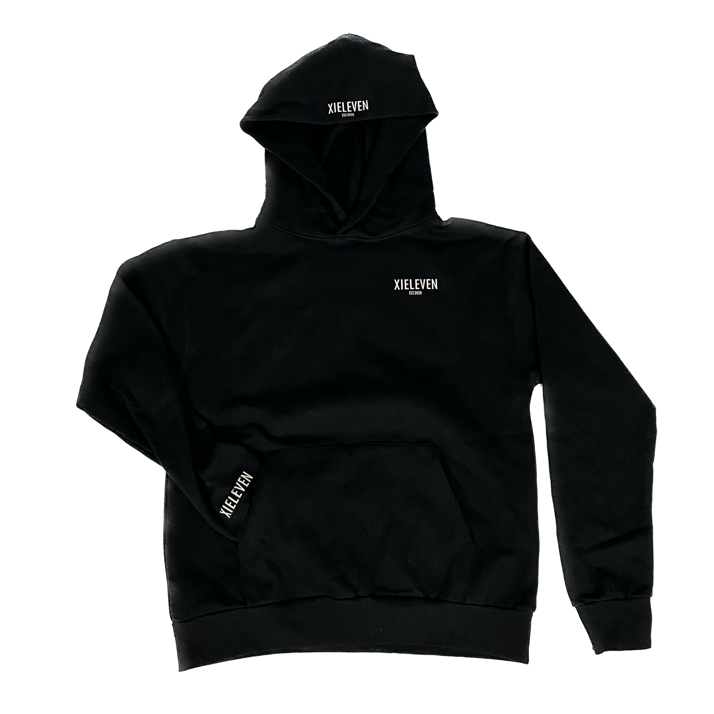 Black & white “HEAVY” HOODIE - XIELEVEN INC