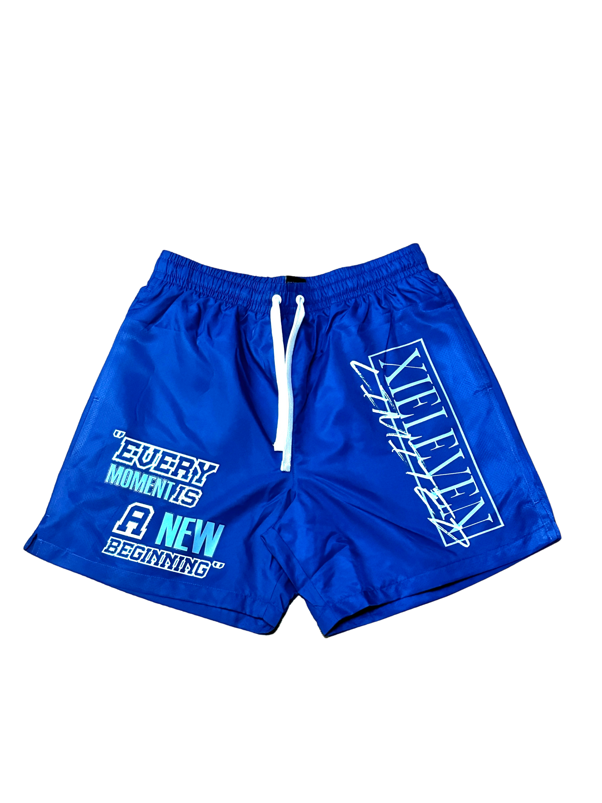 ROYAL BLUE & SKY BLUE XIELEVEN “LIMITED” NYLON SHORTS - XIELEVEN INC