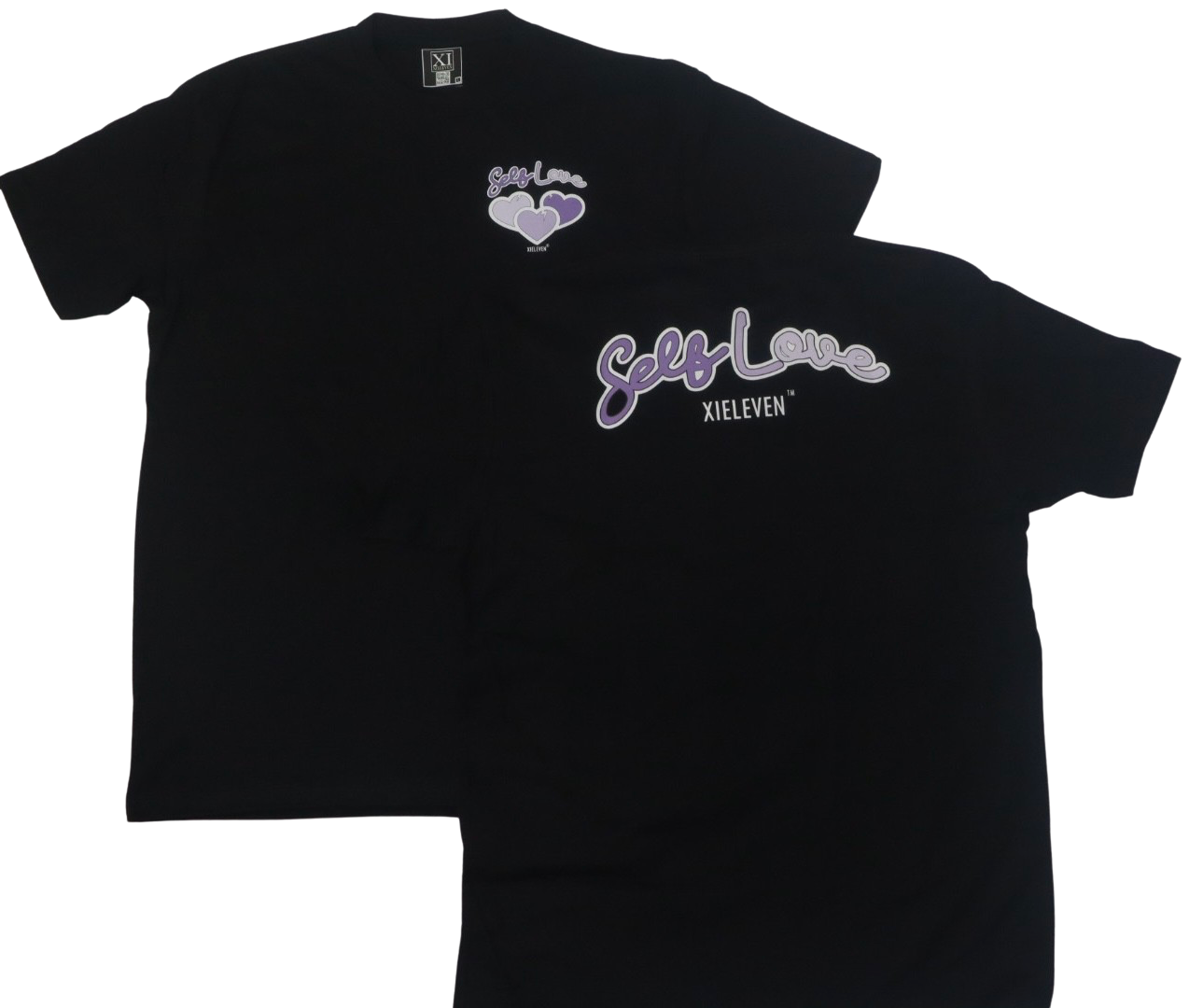 BLACK & PURPLE “SELF LOVE” T-SHIRT - XIELEVEN INC