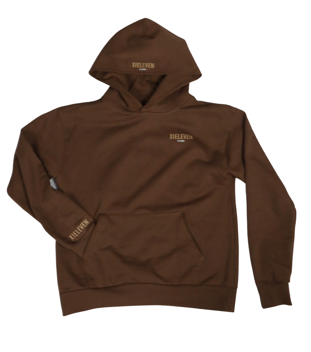BROWN & CREAM “HEAVY” HOODIE - XIELEVEN INC