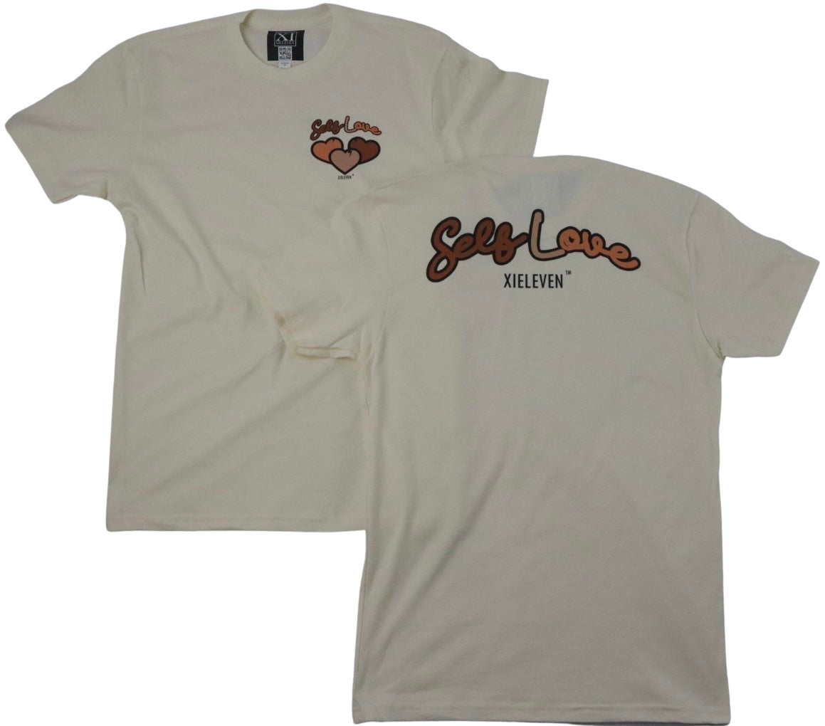 CREAM & BROWN “SELF LOVE” T-shirt - XIELEVEN INC