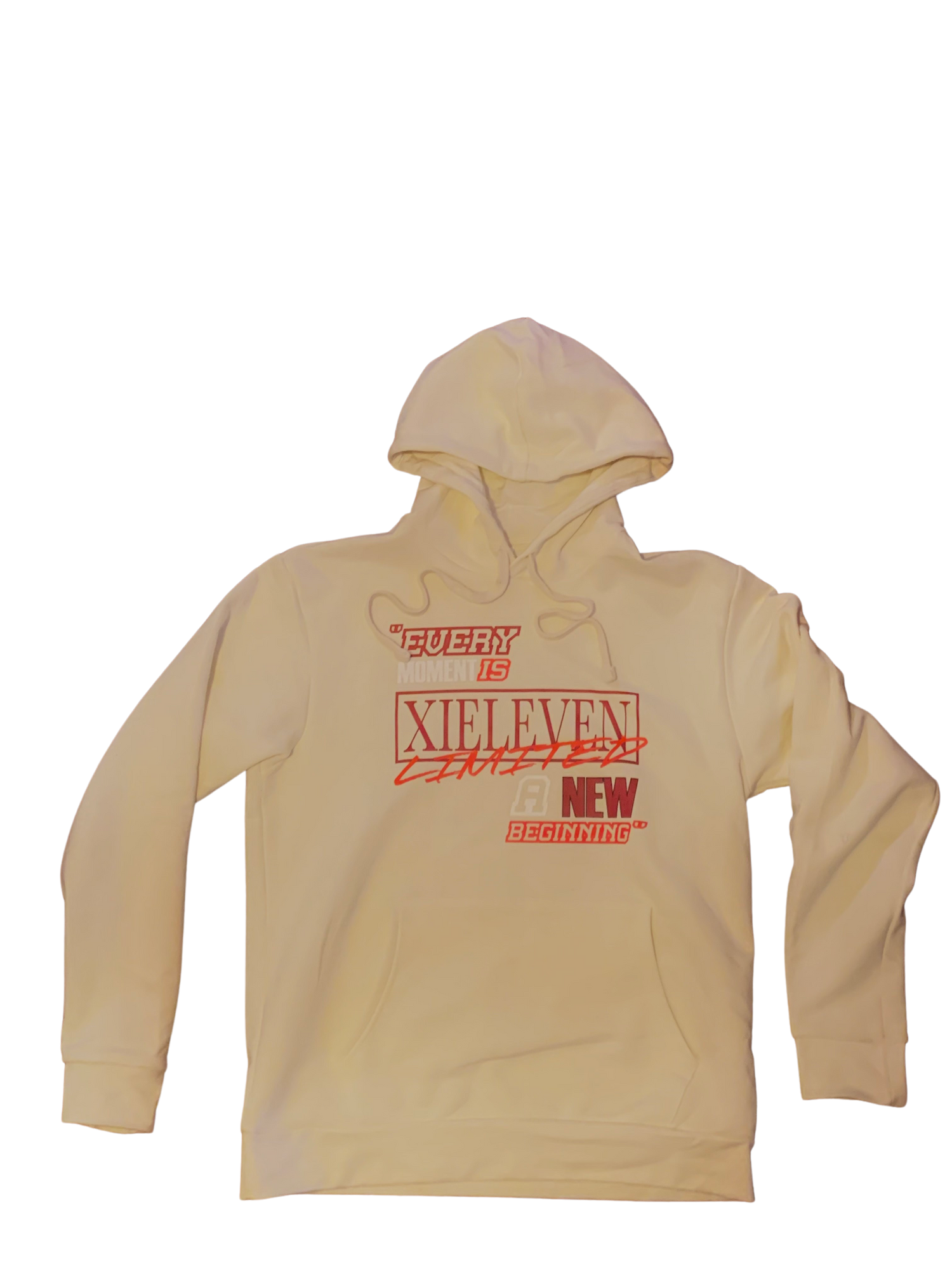 CREAM & RED MASH-UP XIELEVEN LIMITED “NEW BEGINNINGS”PULLOVER - XIELEVEN INC