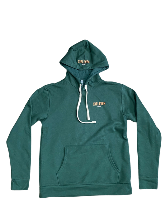 Green & Orange unisex “BRANDED” hoodie - XIELEVEN INC