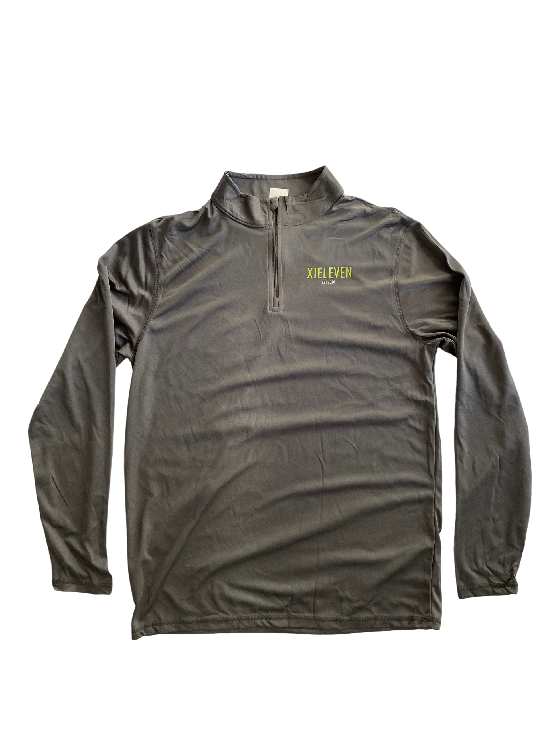 Grey & Lime green quarter zip - XIELEVEN INC