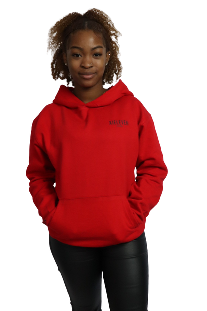 RED & BLACK “HEAVY” HOODIE - XIELEVEN INC