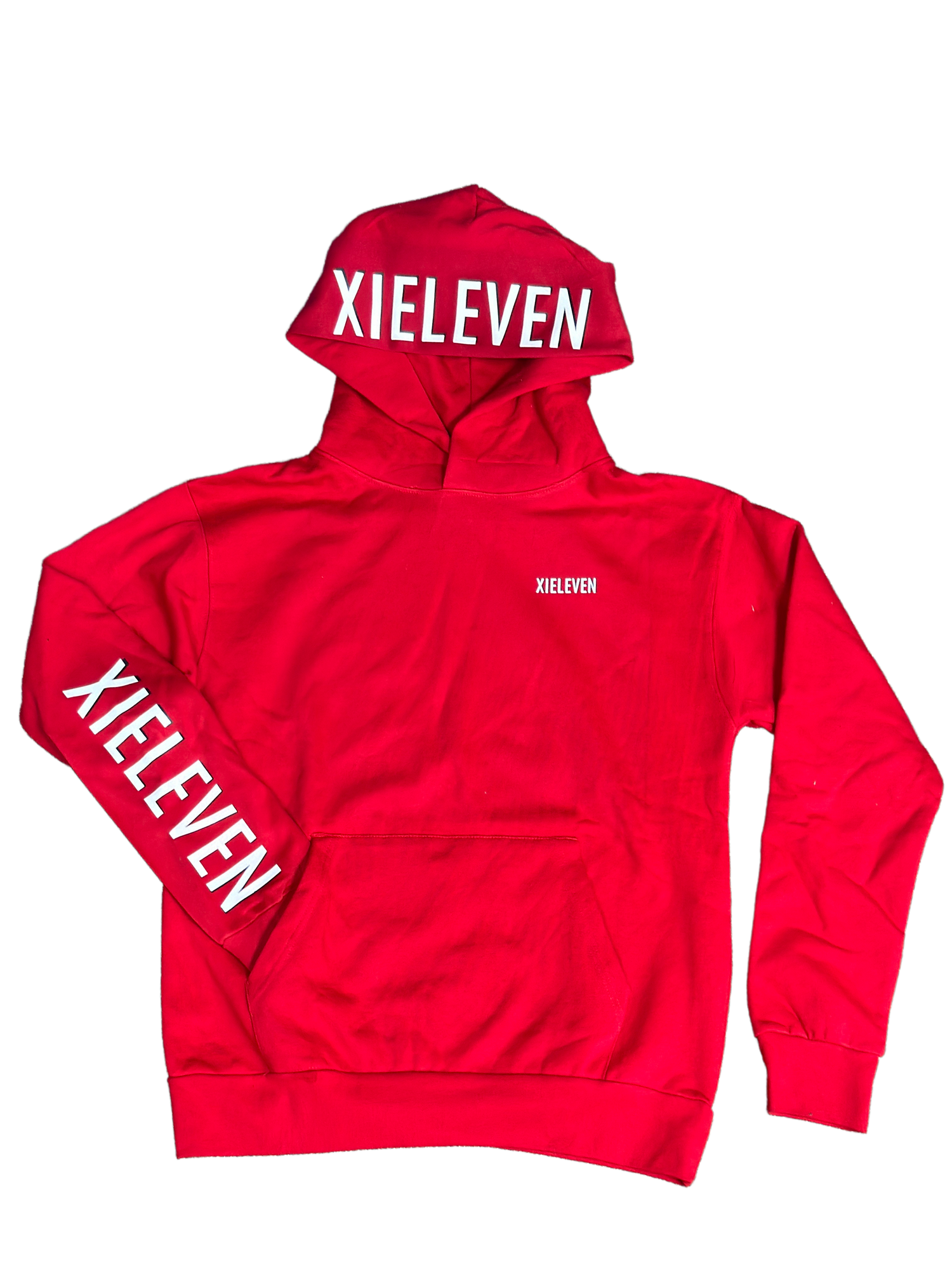 RED FLOATING XIELEVEN “HEAVY” HOODIE - XIELEVEN INC